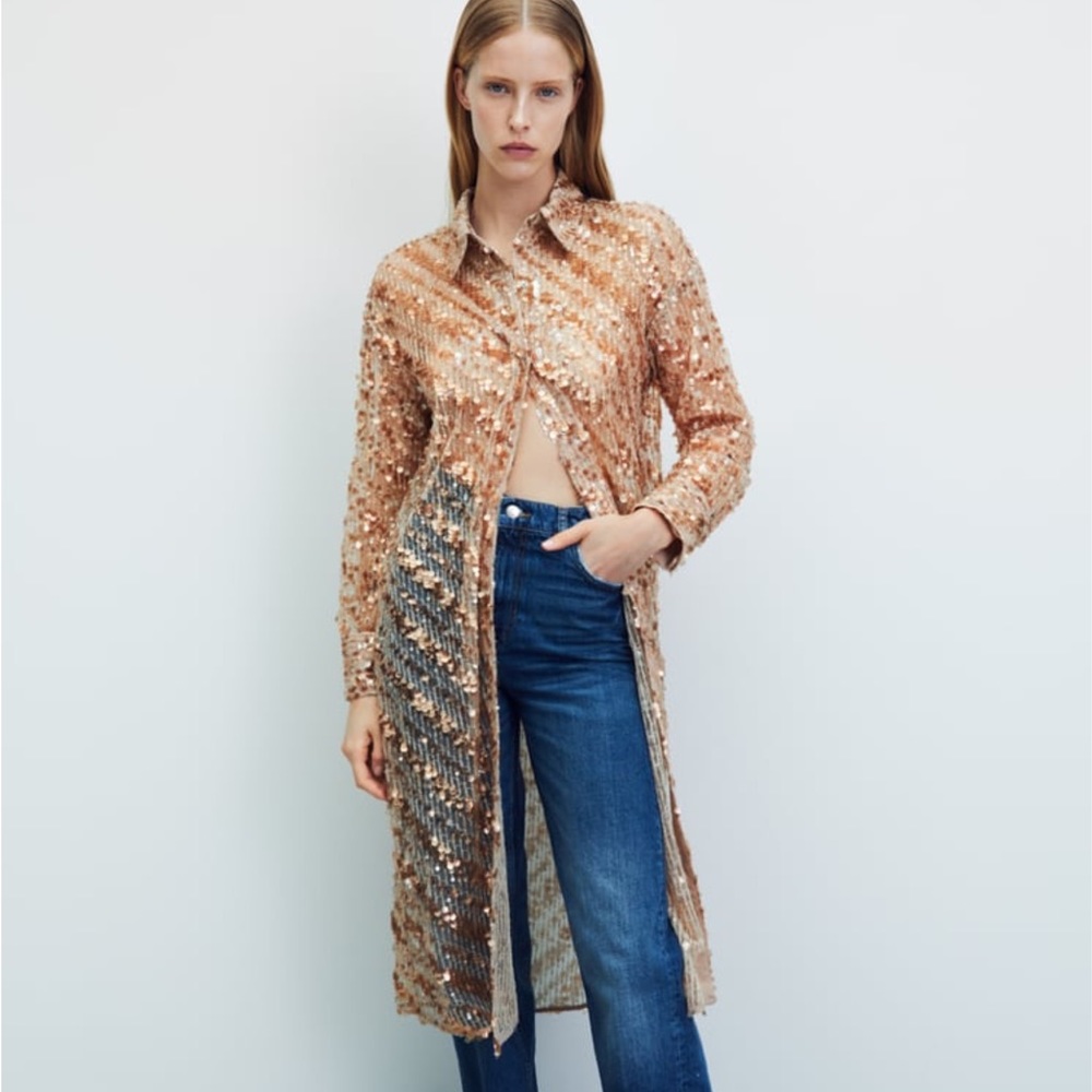 ZARA Sequin Shirt